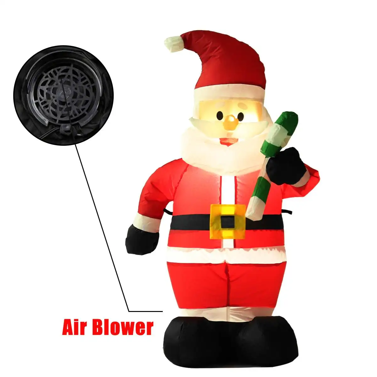 

Hot 1.2M Merry Christmas Inflatable Santa Claus Night Light Inflatable Doll for Outdoor Garden Toys Christmas Party New Year