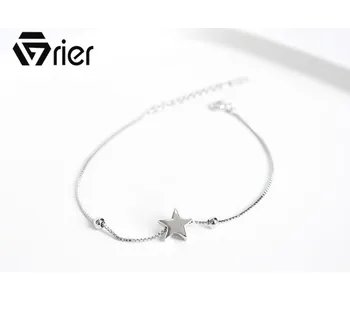 

Grier S925 Sterling Silver Bracelets Jewelry Lovely Star Bracelet Light Sparkling Chain Link Make Wish 2020 Bracelets