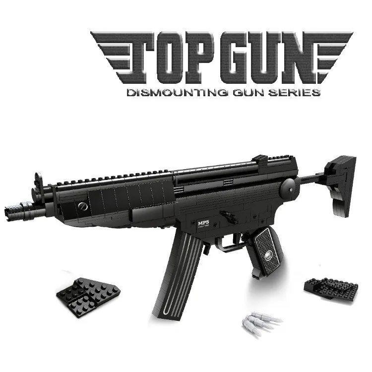 Модель пистолета UKBOO MP5 597 шт. конструктор военное оружие классические