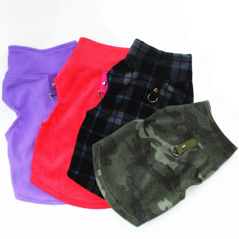 

HUNTER Pet Dogs Autumn Winter Thickened Vest Coat Small Medium Dogs Warm Costume with Traction Ring