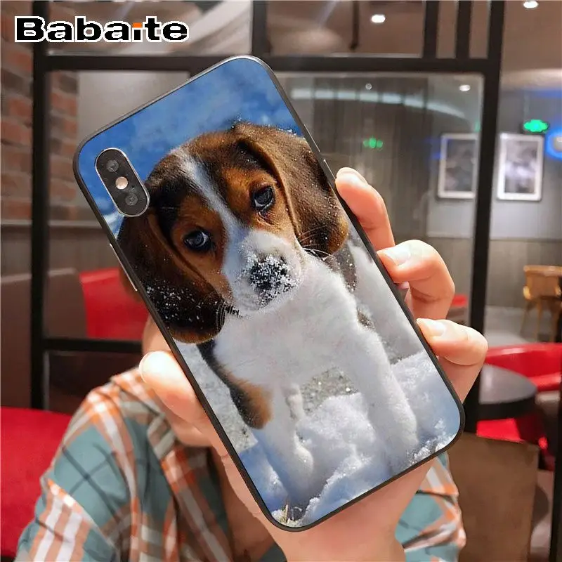 Для iphone 11pro max Beagle Dog силиконовый чехол черный мягкий чехол для телефона для iphone 6S 6plus 7plus 8 8Plus X Xs MAX 5 5S XR