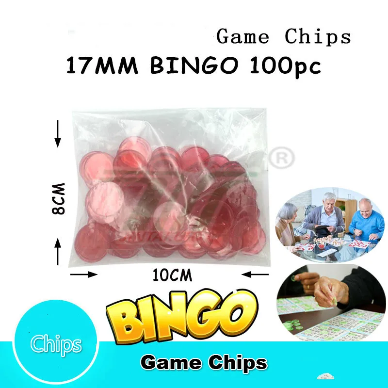 100 шт./компл. бинго пластиковый диск 17 мм жетон-Монета игра ChipsBINGO магнитный Набор