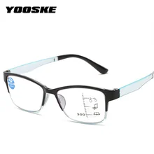 YOOSKE, мужские, женские, анти-синий светильник, очки для чтения, близкие к дальнему, двойное использование, зум очки, унисекс, прогрессивные, Мультифокальные, дальнозоркость, очки