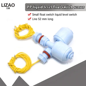 52mm PP Liquid Water Level Sensor Horizontal Float Switch Down