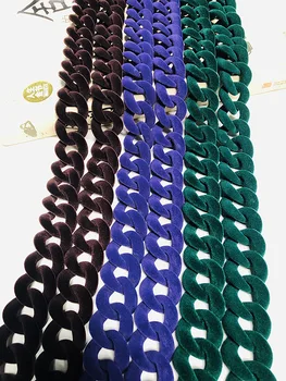 

100cm Acrylic Velvet DIY Necklace Strands Parts Glasses Chains Linked Bag Chains Women Jewelry DIY Accessories Statements N809