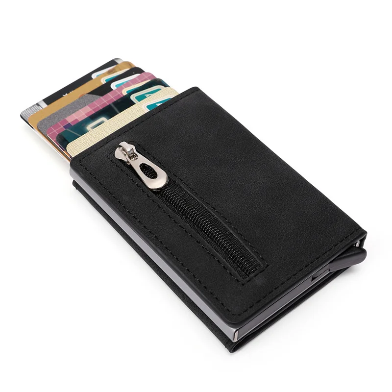 2022 New Men's Leather Wallet Rfid Anti-magnetic Short Credit Card Holder Wallet With Organizer Coin Pocket & Money Clips Wallet