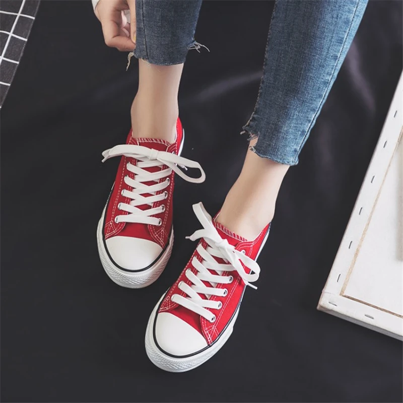 

Layumi's Women Canvas Sneakers Women Men Lover Comfortable Shoes Flats Casual Women Breathable Walking Shoes Plus Large Size