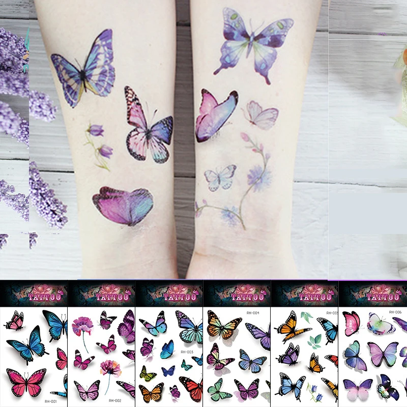 Download 3d Butterfly Temporary Tattoo Sticker Clavicle Shoulder Hand Foot Arm Fake Tatoo Stickers Waterproof Flash Tatto For Girl Women Temporary Tattoos Aliexpress