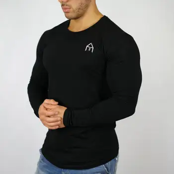 

New Long sleeve Compression T-shirt Running Quick dry Shirts Men Gym Fitness Training Skinny t shirt Male Bodybuilding Tee Tops