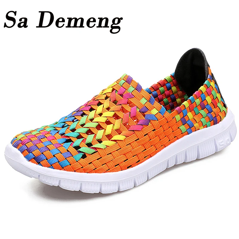 Sa Demeng/Осенняя женская обувь на плоской подошве Светильник Дышащие Туфли лоферы