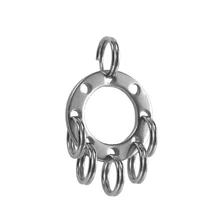 Открытый многоцелевой брелок из нержавеющей стали Тактический круговой зажим для денег инструменты для выживания Кемпинг Туризм Велоспорт брелоки