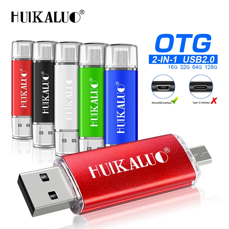 Unidad flash USB de alta velocidad, Memoria OTG de alta velocidad, 64 GB, 32 GB, 16 GB, 8 GB, 4 GB, almacenamiento externo, doble aplicación, Micro USB