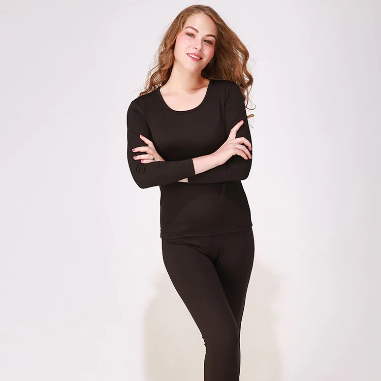 

Women's plus Size Extra Large Fat Thermal Underwear 200 Jin Fat mm Modal Thermal Underwear QMilch Brushed Thermal Underwear