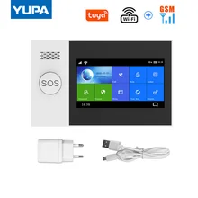 YUPA – système de sécurité domestique sans fil TUYA, GSM, 433Mhz, écran tactile 4.3 ", hôte d'alarme avec accessoires