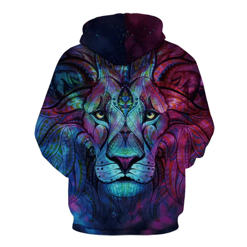 Skup Przestrzeń Galaxy 3D bluzy mężczyźni kobiety liście i lew 3D bluza z kapturem odzież marki Cap druku Paisley mgławica kurtka dropship