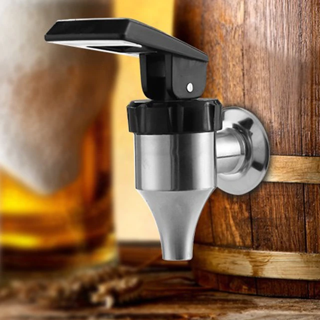 Robinet de distributeur de boissons en acier inoxydable, robinet de baril  de vin, robinet d'eau en argent, robinets de café et de jus, outils de  cuisine, 16mm - AliExpress