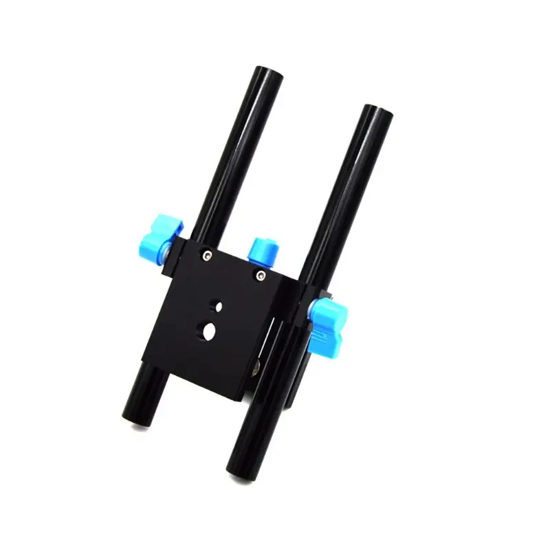 

Universal Aluminum Alloy 15MM Rail Rod Support System Mount Baseplate Quick Shoe Plate for DSLR Camera Follow Focus Rig 5D2 5D3