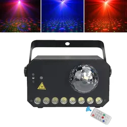 Éclairage de scène à effet LED 3 en 1, boule magique Disco à télécommande, stroboscope lumineux à Laser pour fête DJ, lumière de lavage à effet Par 