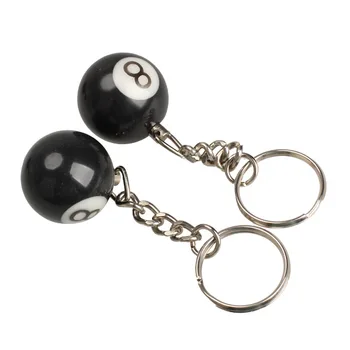 

2pcs Billiard Pool Keychain Snooker Table Ball Key Ring Gift Lucky NO.8 Car Key Decoration Key Ring