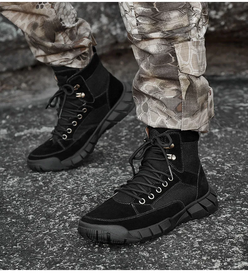 Уличная Мужская походная обувь водонепроницаемые дышащие тактические армейские сапоги кроссовки для пустыни противоскользящие мужские армейские ботинки