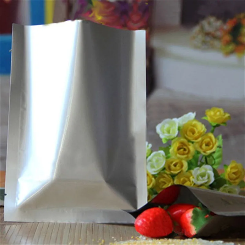 15*18cm Open Top Silver Pure Aluminium Foil Plastic Storage Bag Vacuum Pouches Mylar Heat Seal Bag Food Storage Packaging Bags 15*18cm Open Top Silver Pure Aluminium Foil Plastic Storage Bag Vacuum Pouches Mylar Heat Seal Bag Food Storage Packaging Bags