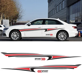 

Car Side Stickers Sport Waistline Stripe Sticker Racing Sports Decal Auto Film Stickers Universal Car Accessories