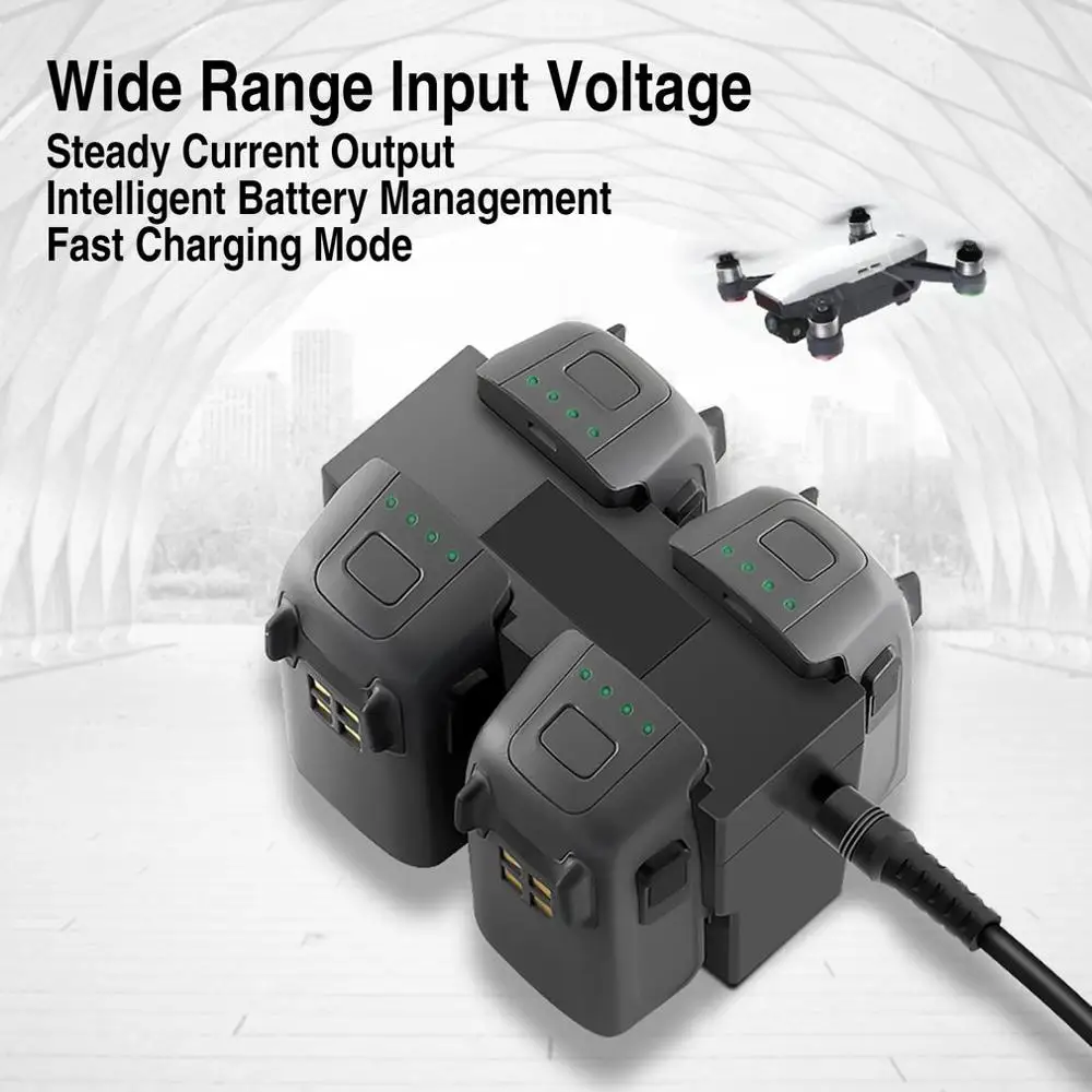 Billig Ladegerät Für DJI Funken Drone Schnelle Lade Hub Eu stecker Multi Batterie 4 Ports Reise Ladegerät Reise Transport Außen Ladegerät UAV