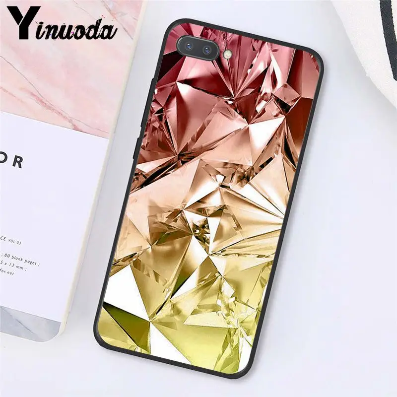 Geometric Gold Purple Pink Diamond