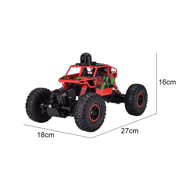 Мощный FPV высокоскоростной Радиоуправляемый автомобиль 2,4G 4WD 1:18 720P HD камера Wifi FPV внедорожник RC скалолазание ралли автомобиль с VR очками Рождественский подарок