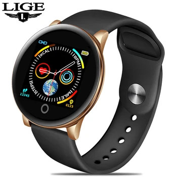 

LIGE Smart Watch Men and Women Blood Pressure Heart Rate Monitor Fitness Tracker Smart Bracelet Smartwatch for iOS Android + Box