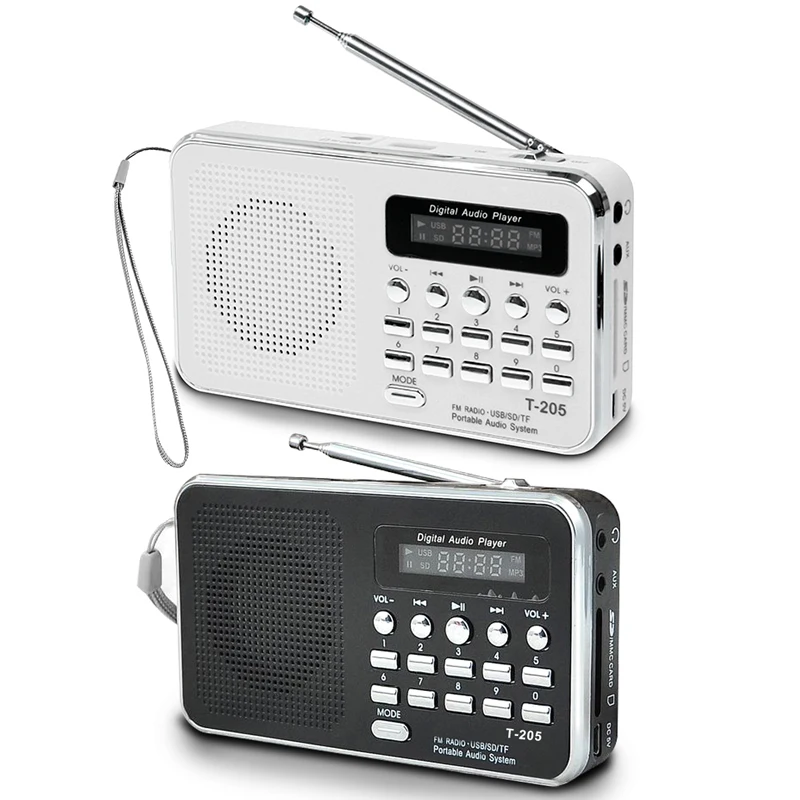 Портативное мини-радио Am Fm стерео динамик Поддержка Sd/Tf-карты с Usb | Электроника