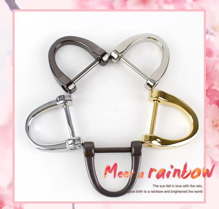 Meetee 5/10 шт. 16 мм металлический ключ кольцо в виде буквы D пряжка подковы DIY мешки одежды прошитая вручную Декоративные аксессуары BD320