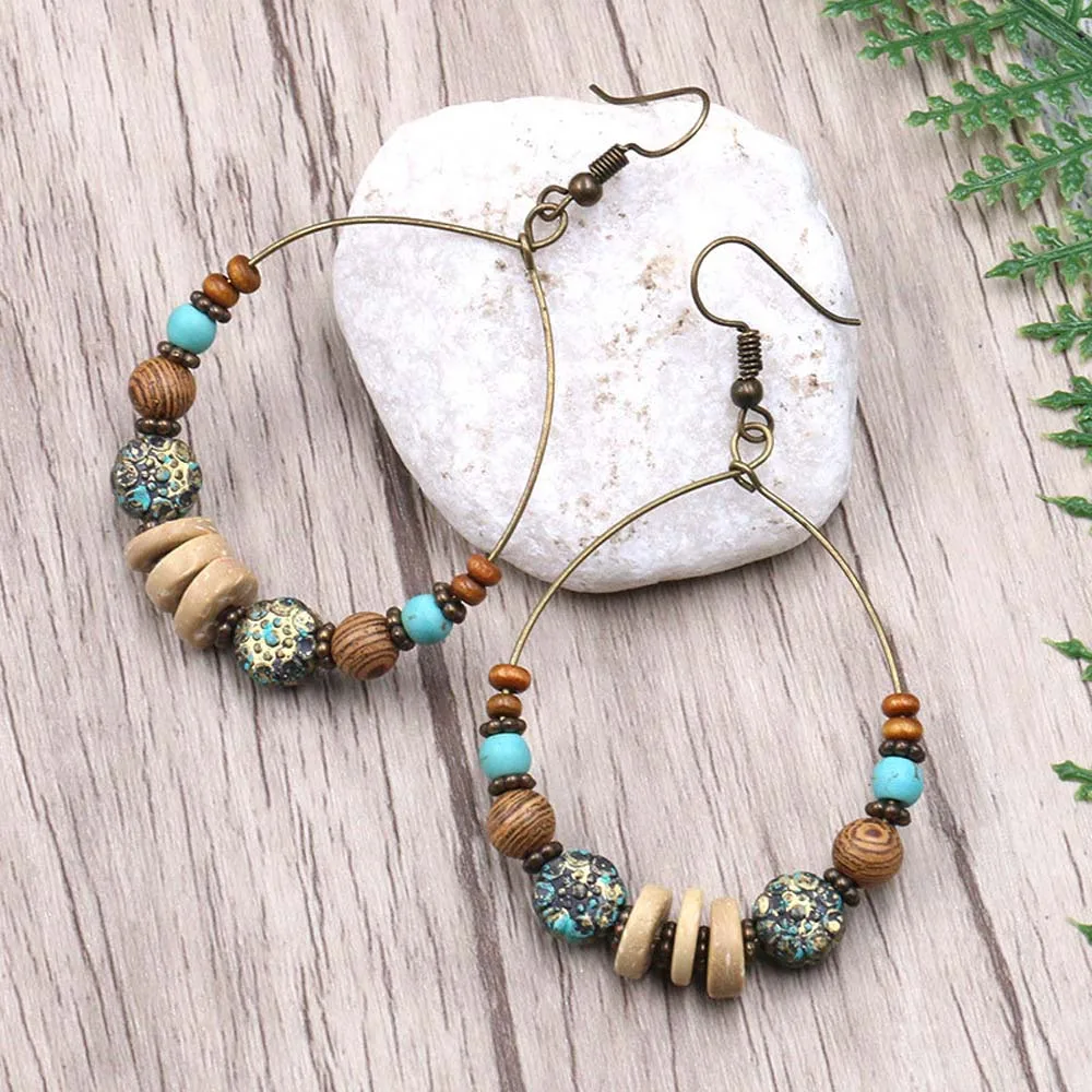 Преувеличенные большие круглые полые серьги в виде кисточки для женщин