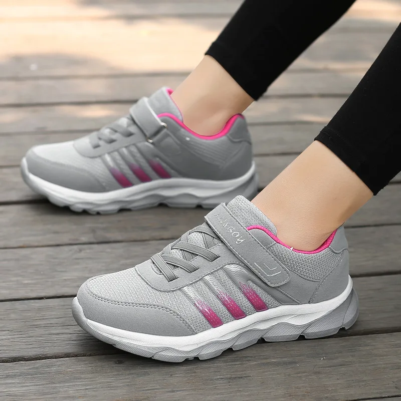 

New Style Athletic Shoes Mom Shoes Flat Middle Aged And Elderly People Women's Comfortable Breathable Sneakers Casual Soft-Sole
