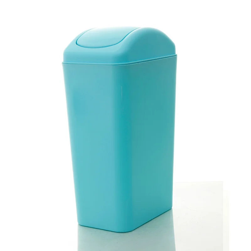 

Bathroom Shake Trash Can Living Room Bedroom Kitchen Household Rectangular Toilet Narrow Trash Can with Lid Plastic Bin