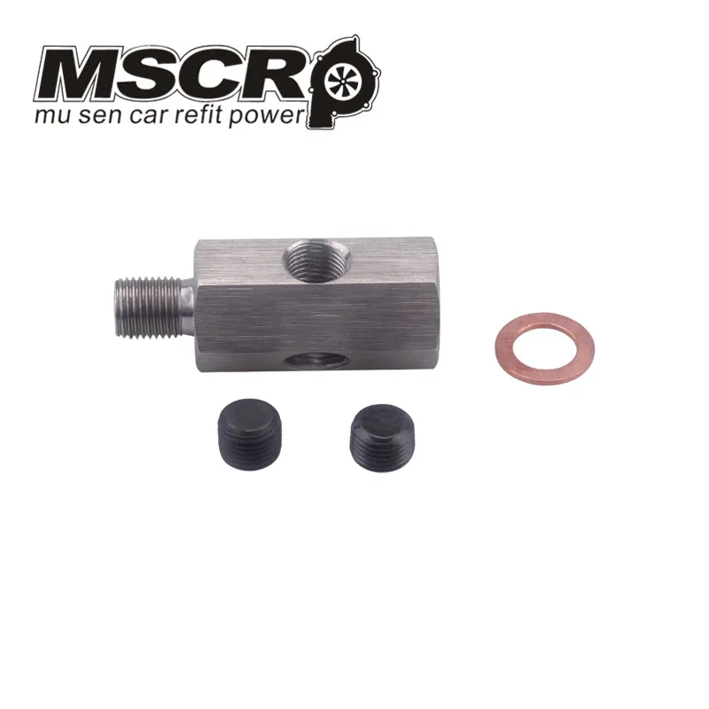 

Automotive Oil Pressure Sensor Tee To NPT Adapter Metric Adapter Turbo Supply Feed Line Gauge 1/8" NPT Female To 1/8"NPT