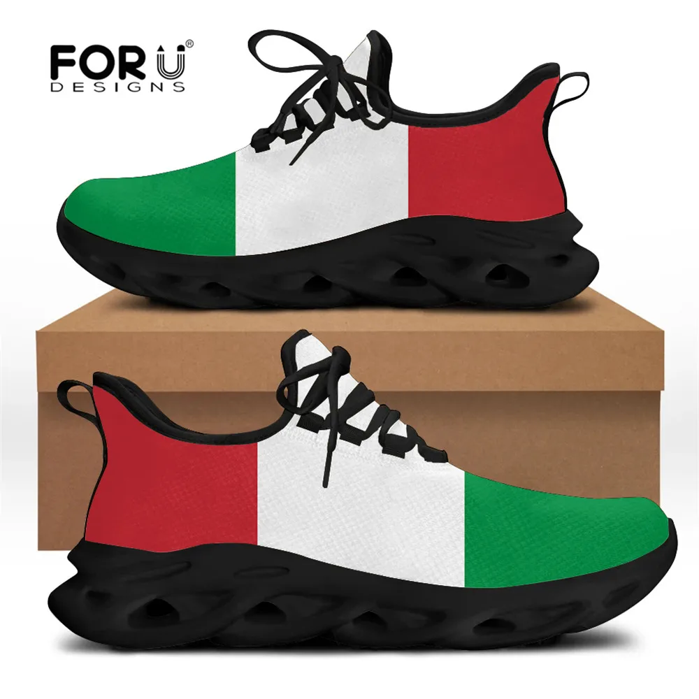 

Кроссовки мужские FORUDESIGNS, на шнуровке, с принтом в виде итальянского флага