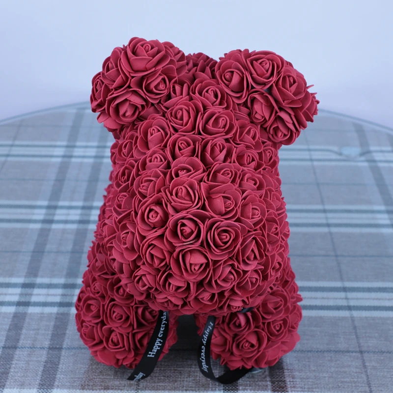 1 шт. Искусственные цветы 40 см Тедди Роза собака медведь девушка Юбилей Рождество подарок ко Дню Святого Валентина подарок для свадебной вечеринки