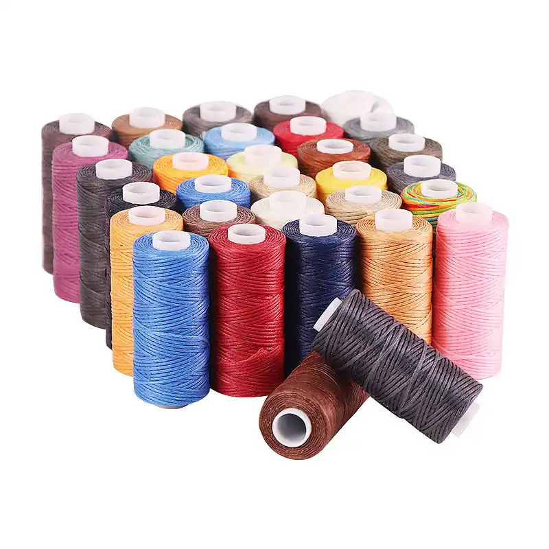 iSuperb 28 Colors Waxed Polyester Cord 1mm Wax Strings Waxed Thread Bracelets Wax Ropes for Jewelry Craft Making 28 Wax Cord