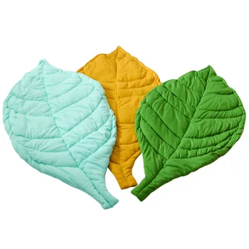 

Nordic Style Baby Room Decoration Carpet Leaf Shape Floor Mat Baby Shower Cotton Carpet Rug Home Decoration Supplies