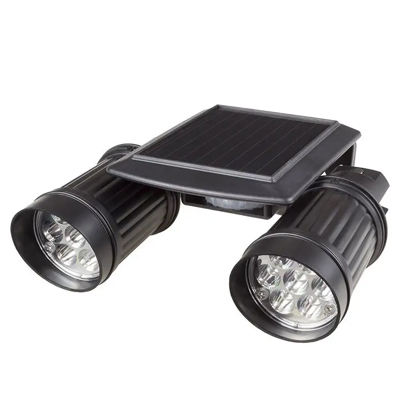 

Solar Powered 14 LED Dual Head Motion Sensor Waterproof Wall Spotlight