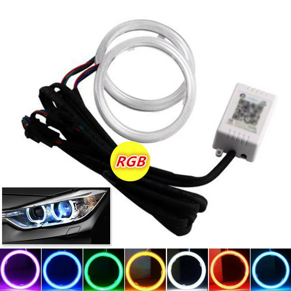 Новое поступление высокое качество 2шт RGB цветной COB автомобильный светильник для