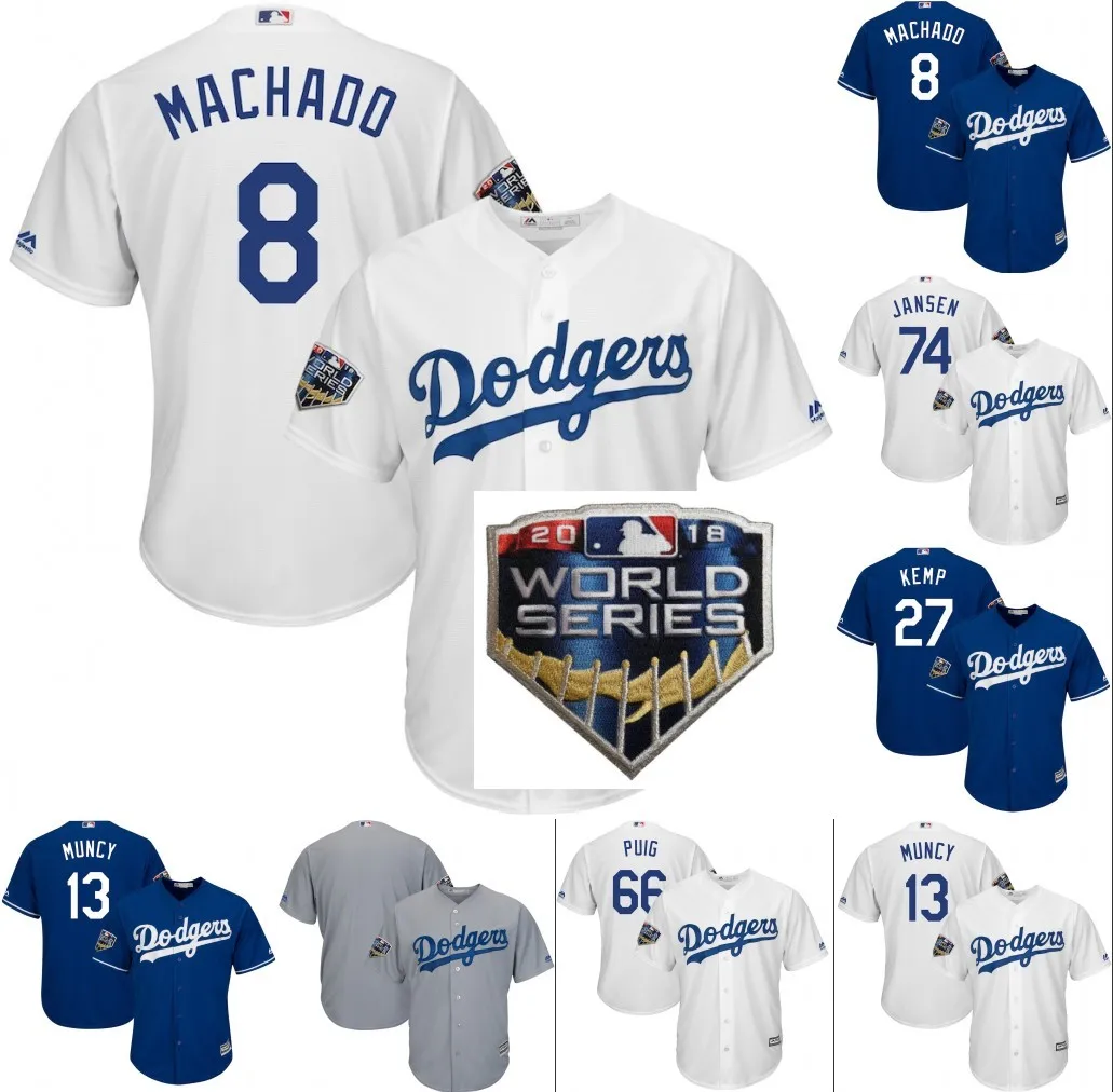 Мужчины Джерси#8 Manny 27 Matt Kemp 74 Jansen 13 Max Muncy 66 Yasiel Puig 01 World