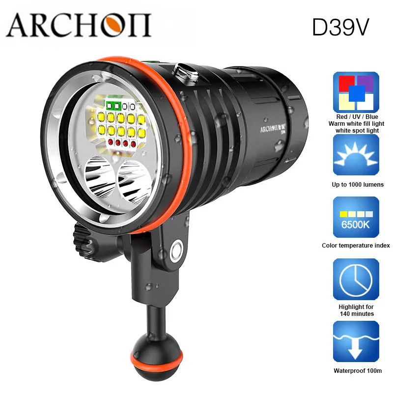 Налобсветильник фонасветильник ARCHON D39V для дайвинга 100 лм м | Лампы и освещение