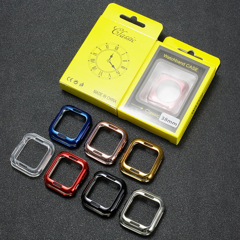 GELUOYA ТПУ защитный чехол для Apple Watch Series 5 4 40 мм 44 мм тонкий мягкий цветной защитный чехол для iwatch 3 2 38 мм 44 мм