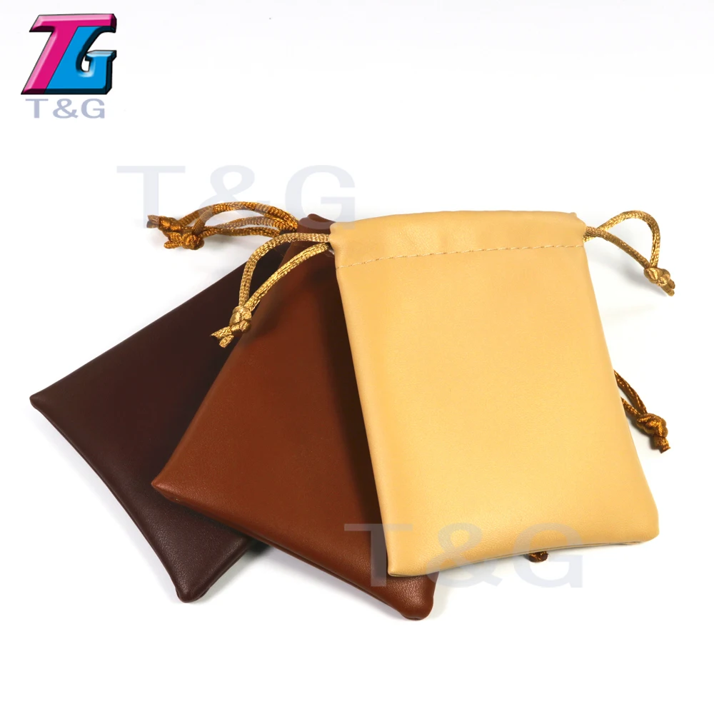 

TOP Quality PU Leather Dice Bag Jewelry Packing Drawstring Pouches for Packing Gift 3 Colors for Choose Board Game