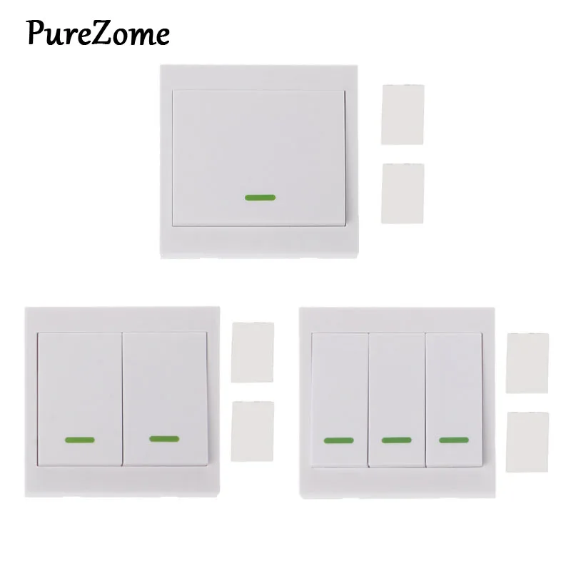

433MHz RF Wireless Remote Control Switch 86 Wall Panel Transmitter 1 2 3 Button