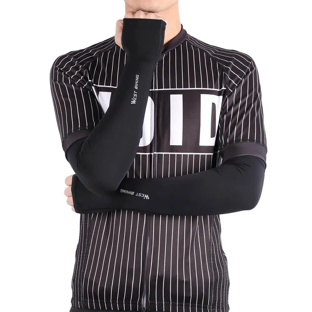 WEST BIKING Arm Sleeves Cycling Arm Wear Summer Running Basketball UV Protection Bands Ice Silk Fabric Outdoor Sport Sleeves 3