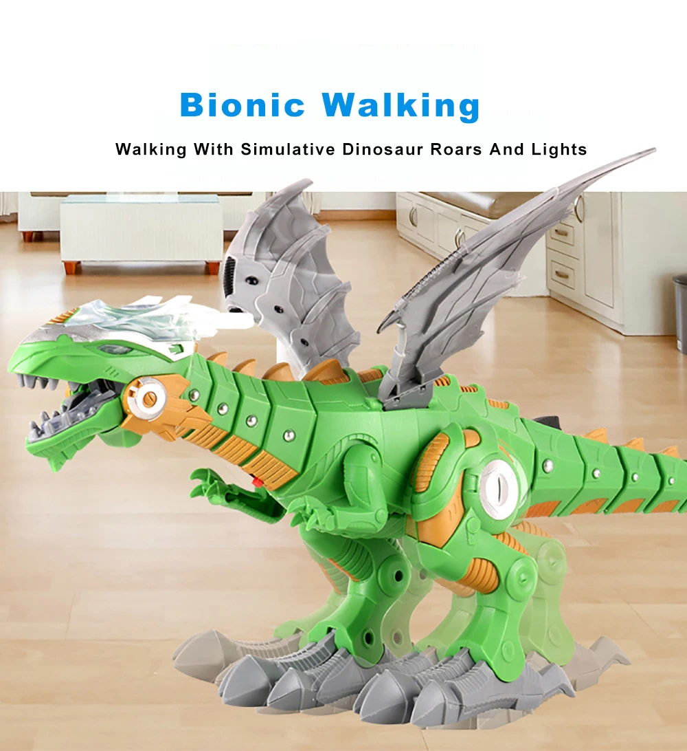 White Spray Electric Dinosaur Mechanical-1