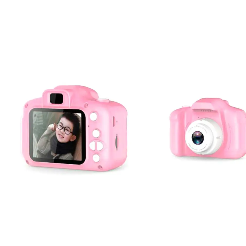 C5 детская камера Hd экран заряжаемая цифровая мини камера Дети милый камера игрушка для наружной фотосъемки реквизит - Цвет: Розовый
